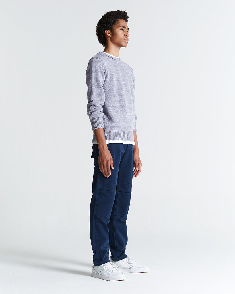 1kg Wool & Linen Sweater in Gull & Ecru