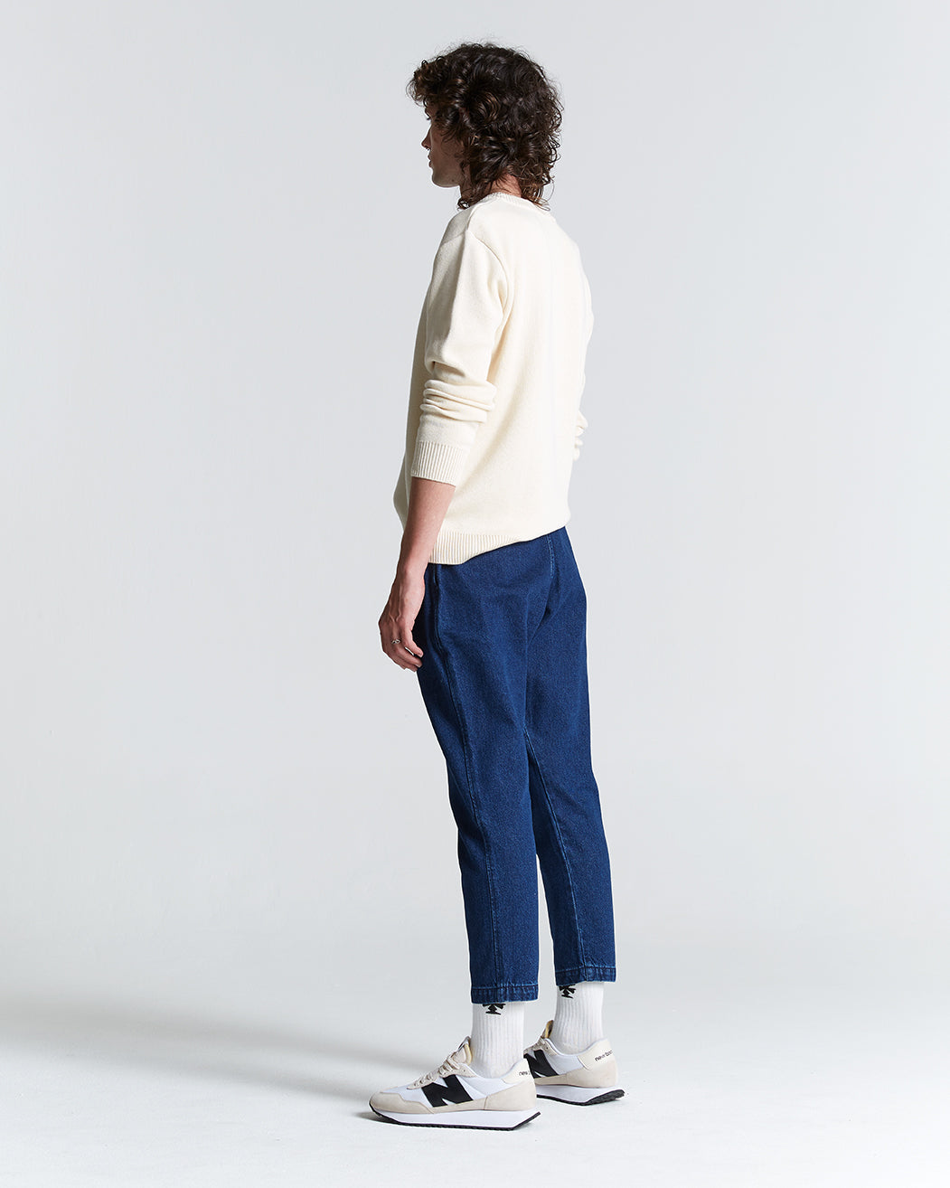 Cotton Denim Weekend Trousers medium blue