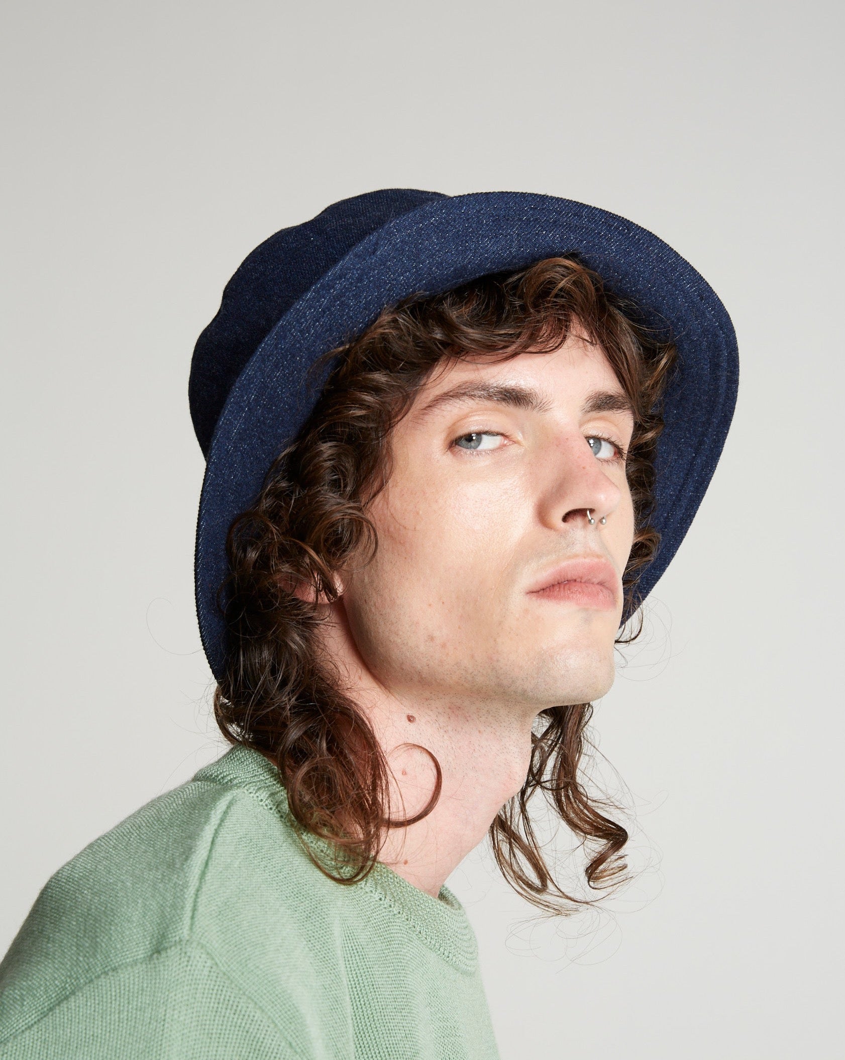 Bucket Hat in Cotton Denim