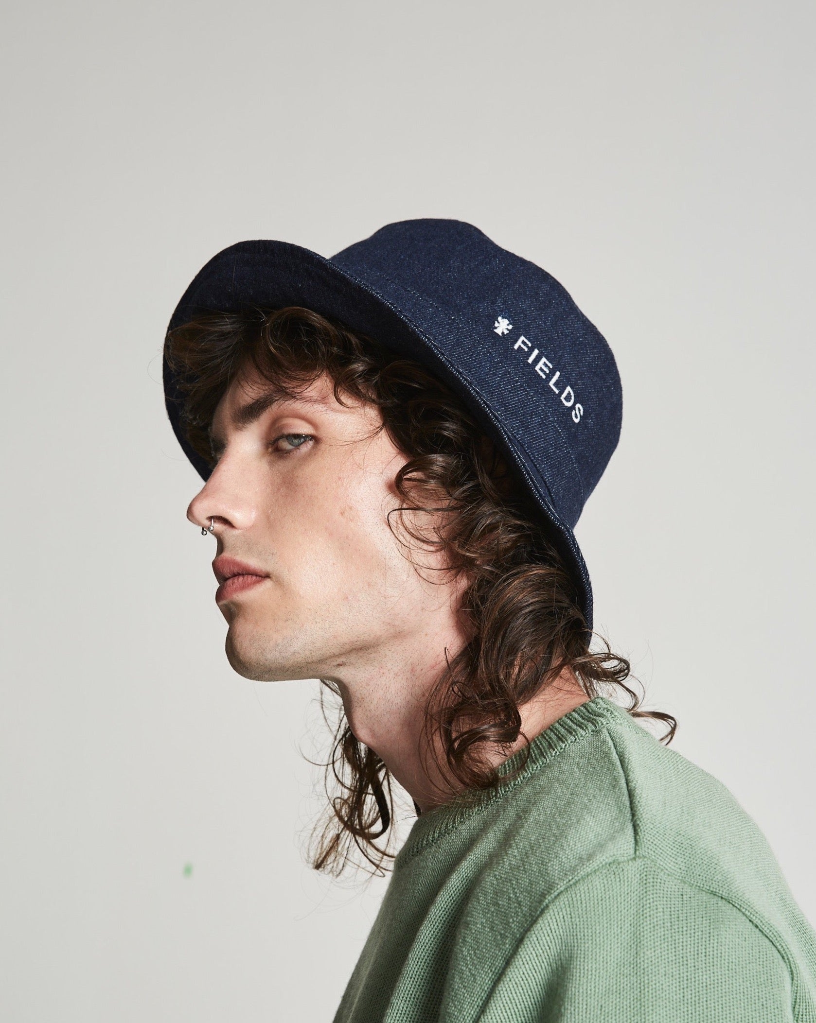 Bucket Hat in Cotton Denim