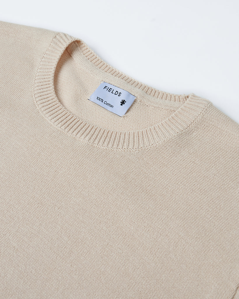 Knitted Tee in Sand