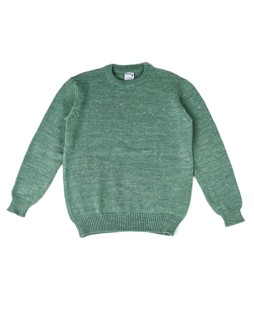 The 1kg Wool & Linen Sweater in Myrtle Green