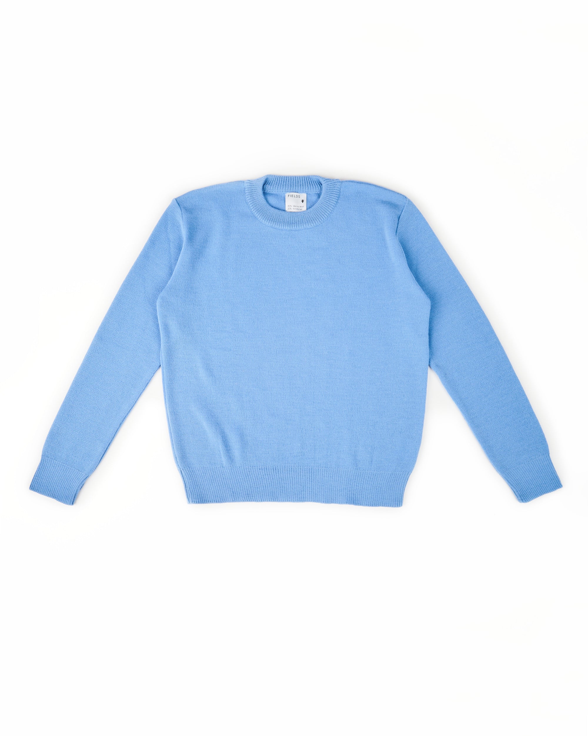 Blue round neck sweater top