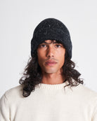 Field Beanie in Wool & Linen in Black Beauty