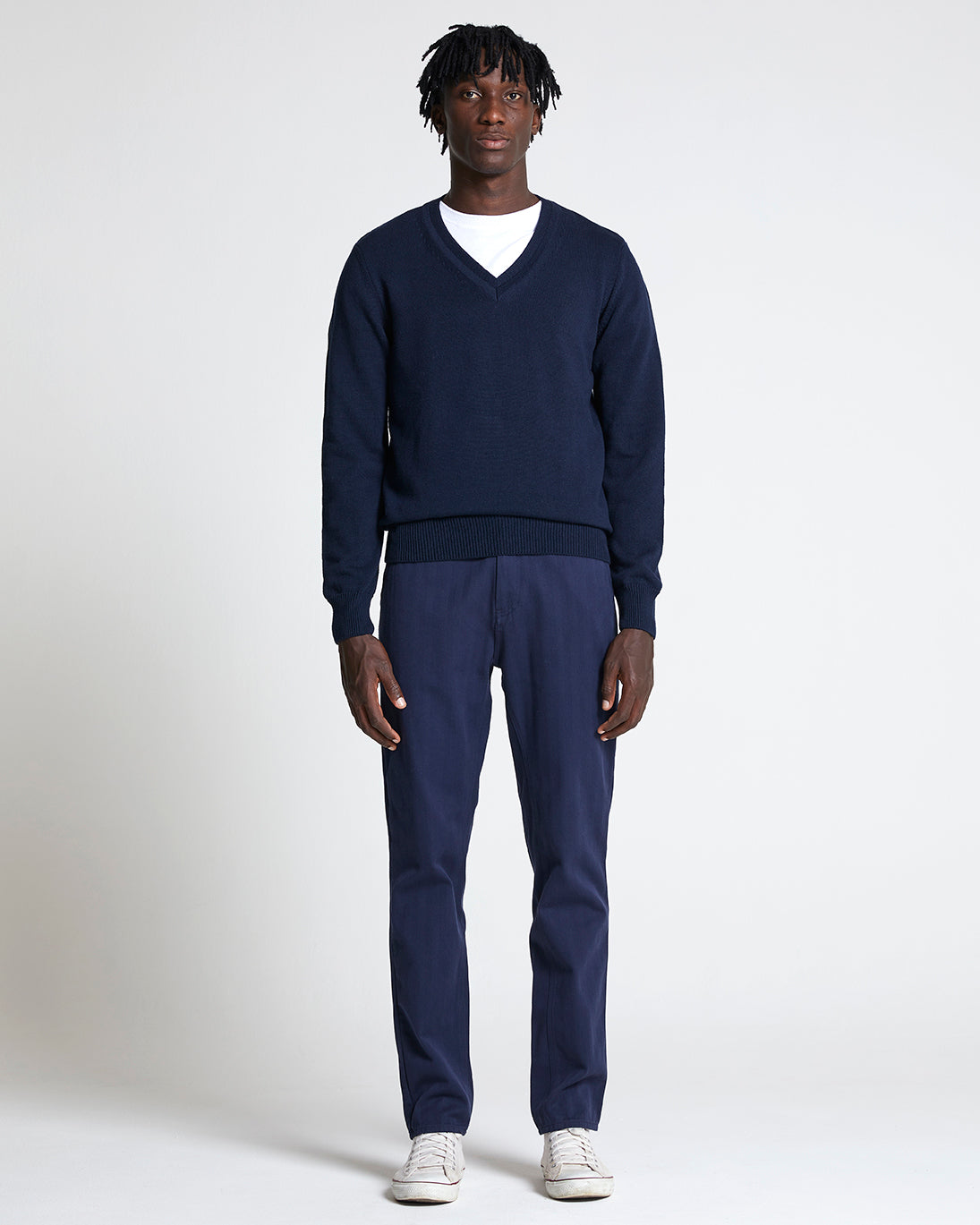 V Neck Sweater in Cotton F I E L D S
